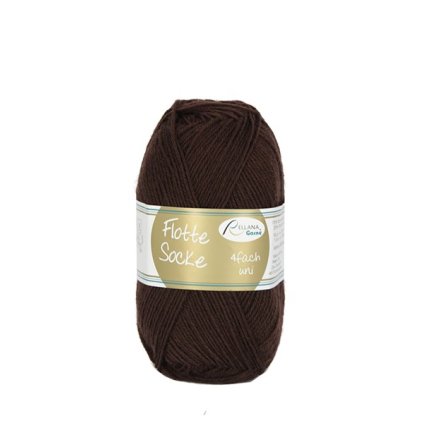 Rellana Garne Flotte Socke 4f. Uni 906 -brown