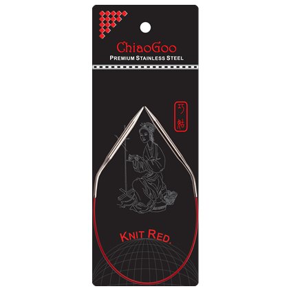 Jehlice kruhové pevné ChiaoGoo Knit Red 30 cm - 3.00 mm