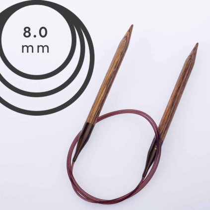 Pevné kruhové jehlice Knit Pro ginger 80cm - 8,00 mm
