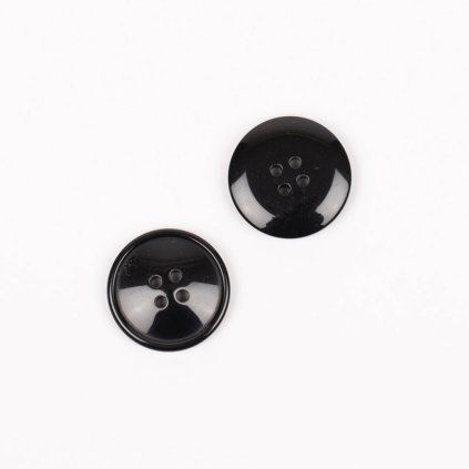 Knoflík Drops 717 - Imitace rohoviny (černá) 20 mm