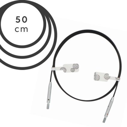 Lanko Knit Pro otočné Thin & Flex - 50 cm (černé)