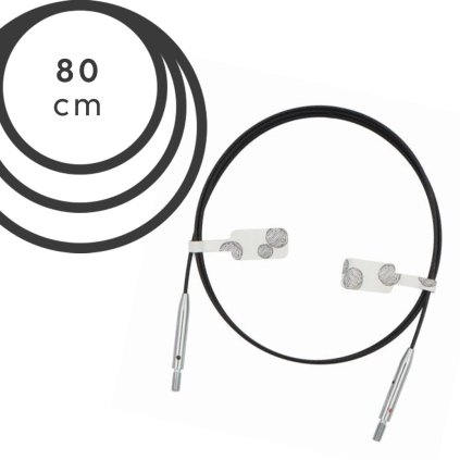 Lanko Knit Pro otočné Thin & Flex - 80 cm (černé)