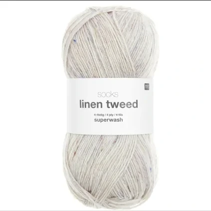 Socks Linen Tweed 001 - Cream