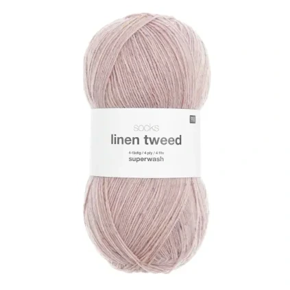 Socks Linen Tweed 002 - Rose
