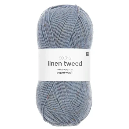 Socks Linen Tweed 005 - Blue