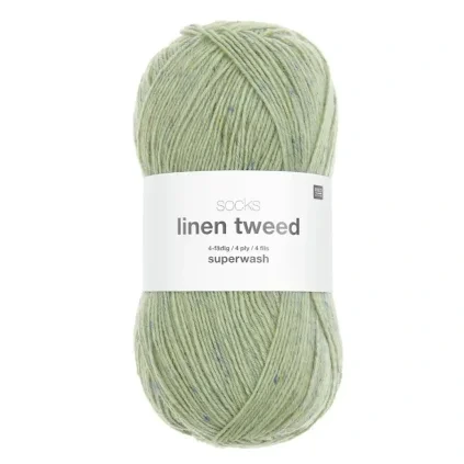 Socks Linen Tweed 006 - Olive