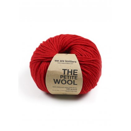 petite wool yarn balls red 1