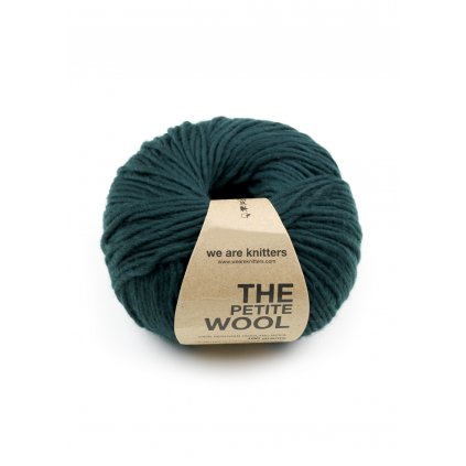 petite wool yarn ball knitting forest green 1