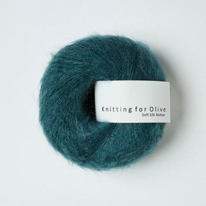 Knitting for olive soft silk mohair stovet petroliumsgron 8351 540x