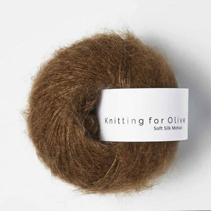 Knitting for Olive Soft Silk Mohair - Dark cognac