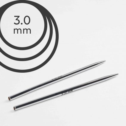 Jehlice kruhové výměnné Knit Pro NOVA METAL - 3.00 mm (zkrácené)