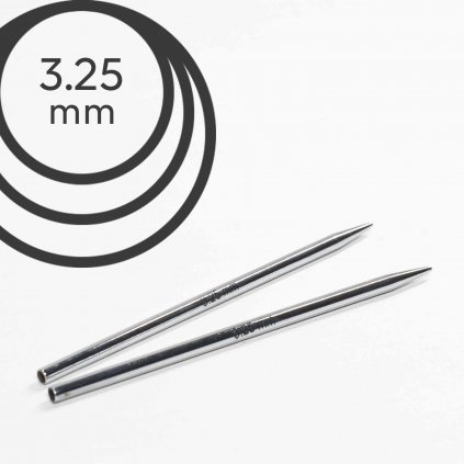 Jehlice kruhové výměnné Knit Pro NOVA METAL - 3.25 mm (zkrácené)