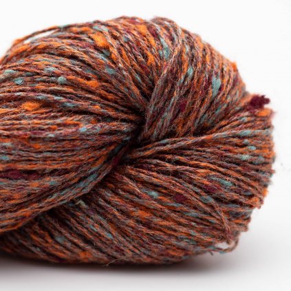 BC Garn Tussah Tweed 09 - rust aqua mix