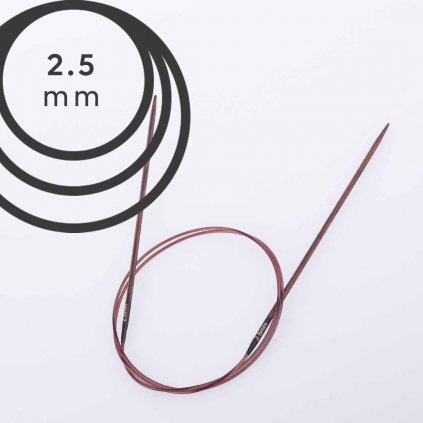 Pevné kruhové jehlice Knit Pro ginger 80cm - 2,50 mm