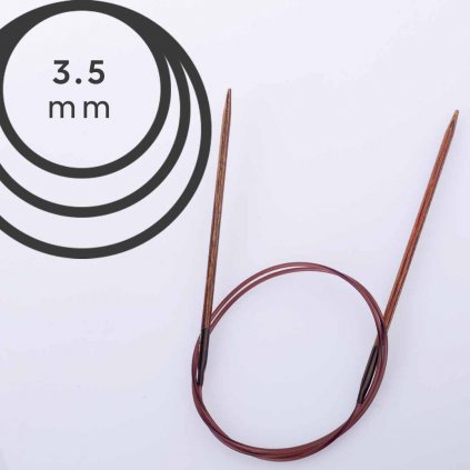Pevné kruhové jehlice Knit Pro ginger 80cm - 3,50 mm