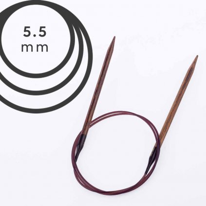 Pevné kruhové jehlice Knit Pro ginger 80cm - 5,50 mm