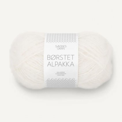 Sandnes Garn Borstet Alpakka 1001 - white