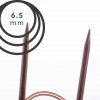 Pevné kruhové jehlice Knit Pro ginger 80cm - 6,50 mm
