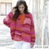pattern knit crochet woman jacket spring summer katia 6122 20 p