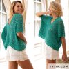 pattern knit crochet woman top spring summer katia 6122 9 p