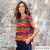 pattern knit crochet woman top spring summer katia 6122 16 p