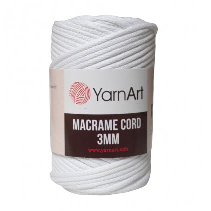 Špagát Macrame Cord 3MM Biela 751