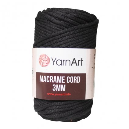 Špagát Macrame Cord 3 MM Čierna 750