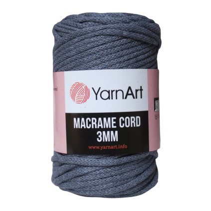 Špagát Macrame Cord 3 MM Modrá Jeans 761