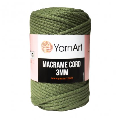 Špagát Macrame Cord 3 MM Vojenská zelená 787