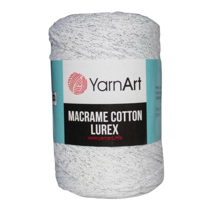Špagát Macrame Cotton Lurex Biela 720