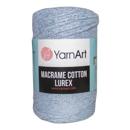 Špagát Macrame Cotton Lurex Svetlo modrá 729