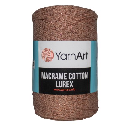 Špagát Macrame Cotton Lurex Tmavo Hnedá 742