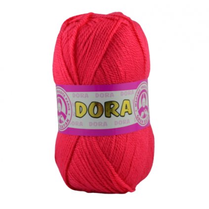 Vlna Dora červeno-ružová 002
