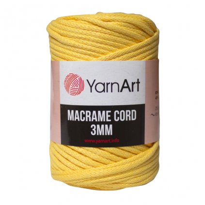 Špagát Macrame Cord 3 MM Žltá 754