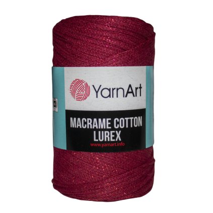 Špagát Macrame Cotton Lurex Bordová 739