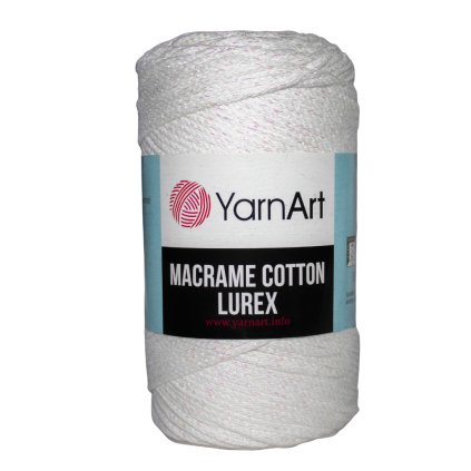 Špagát Macrame Cotton Lurex Biela 721
