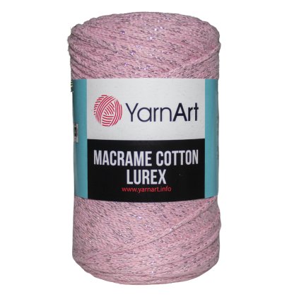 Špagát Macrame Cotton Lurex Ružová 732