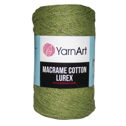 Špagát Macrame Cotton Lurex Olivová 741
