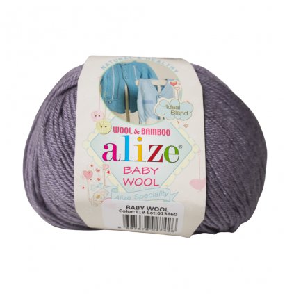 Alize Baby Wool sivá 119
