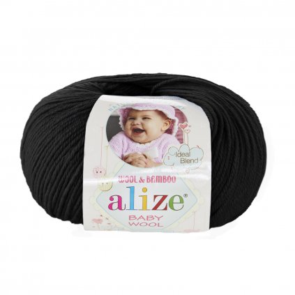 Alize Baby Wool Čierna 60