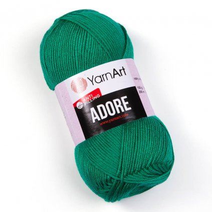 YarnArt Adore zelená 370