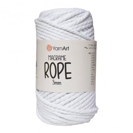 Špagát Macrame Rope 3 MM Biela 751