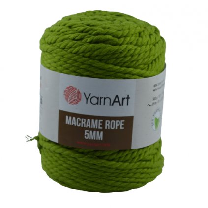 Špagát Macrame Rope 5 MM Zelená 787