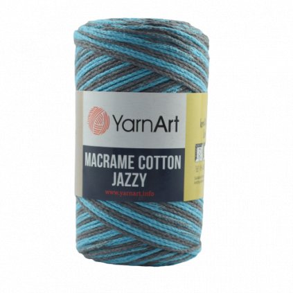 Macrame Cotton Jazzy Modro sivá 1212