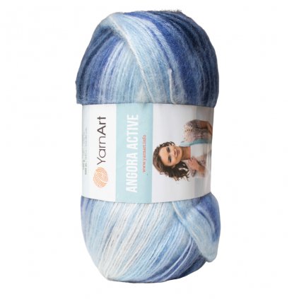 YarnArt Angora Active Modrá mix 842