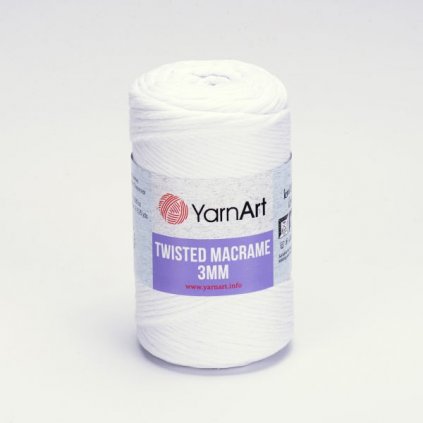YarnArt Twisted Macrame 250g 3MM -  Biela 751