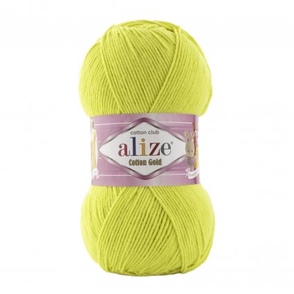 Vlna Alize Cotton Gold Limetková 668