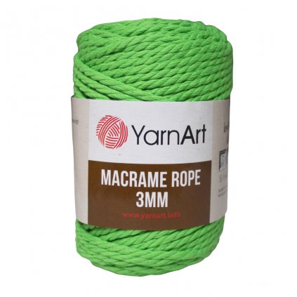 Špagát Macrame Rope 3 MM Neónová zelená 802