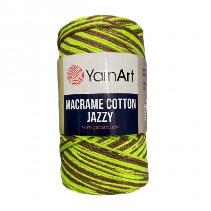 Macrame Cotton Jazzy Zeleno hnedá 1204