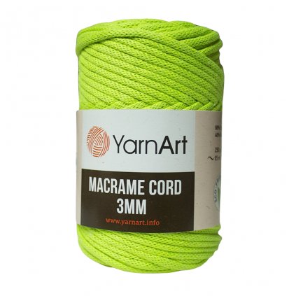 Špagát Macrame Cord 3 MM Neónovo žltá 801